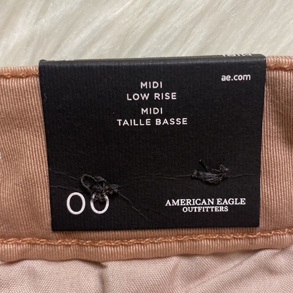 American Eagle Midi Low Rise Short, AEO Twill Super Stretch, Size 00, NWT - Picture 5 of 13